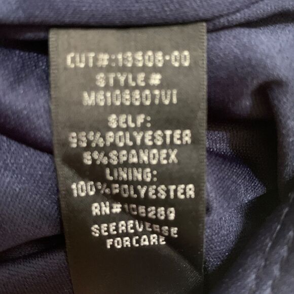 FIFTH & PARK Dress SZ 12 Navy & Beige Gold Floral Lace Sheath Dressy Cocktail - Picture 10 of 12